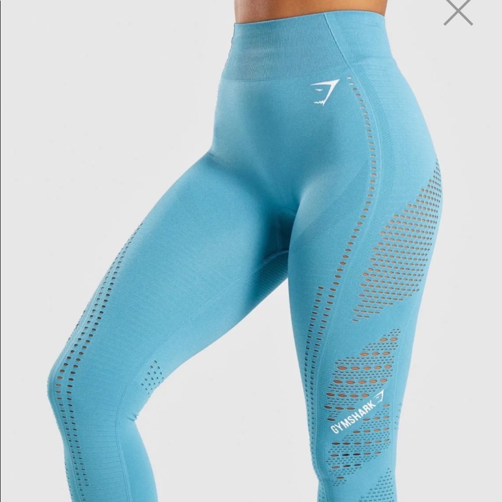 Gymshark Sea Blue Flawless Knit Tights